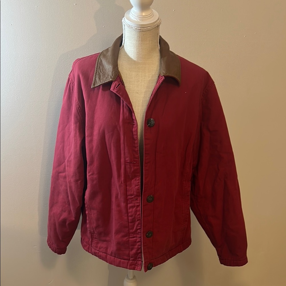 Woolrich Red and Brown Lightweight‎ Shirt Jacket